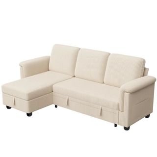 L Shaped Upholstered Sleeper Sofa