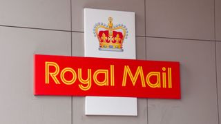 Royal Mail logo on a sign attached to one of its offices
