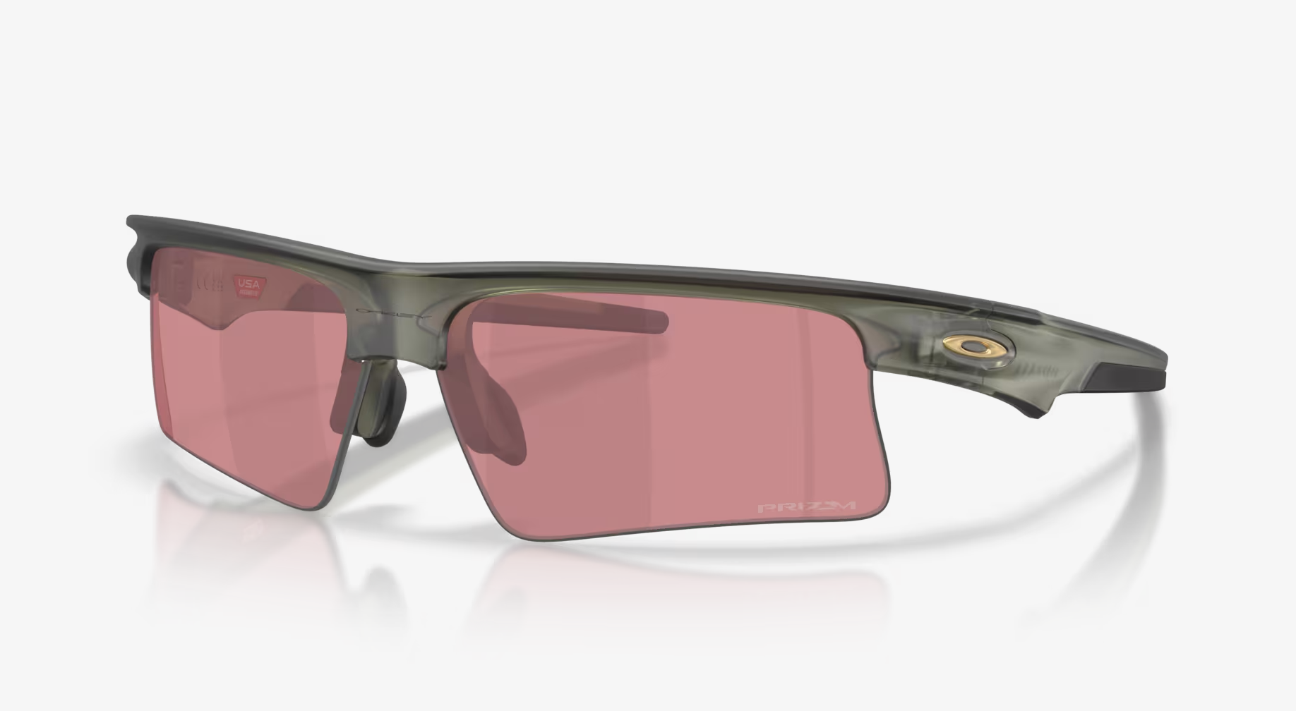 A pair of Oakley Bisphaera sunglasses with red lenses