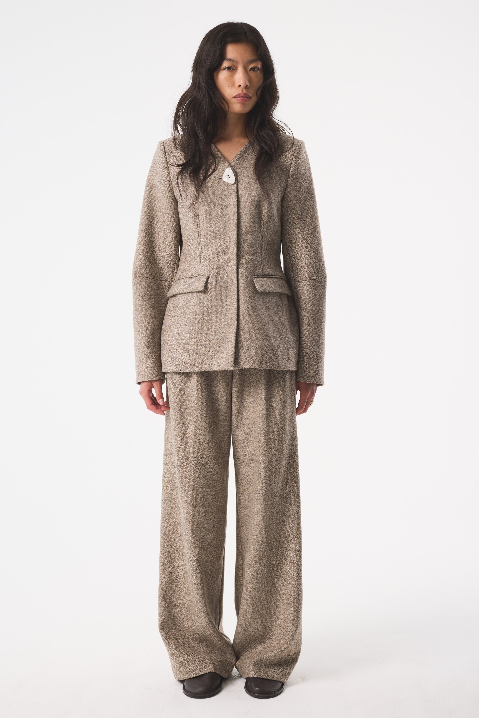 Perla Brown Undyed Trousers - Brown Undyed / 6