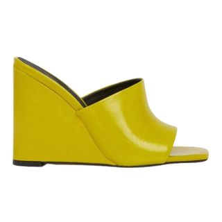 COLORFUL SHOES Karen Millen Leather Wedge Open Toe Mules