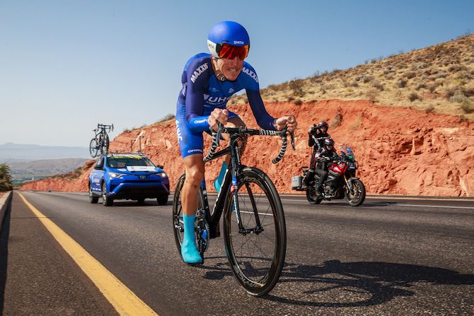 Serghei Tvetcov of Romania and the UnitedHealthcare Pro Cycling Team on August 6, 2018 in St. George, Utah.