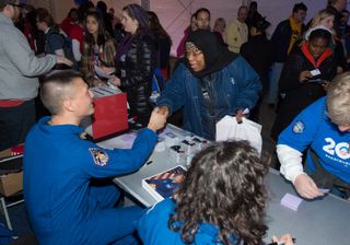Astronaut Kell Lindgren meets the public on Obama's Inaugural Weekend 2013
