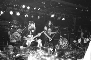 Slayer onstage at L’Amour in 1985