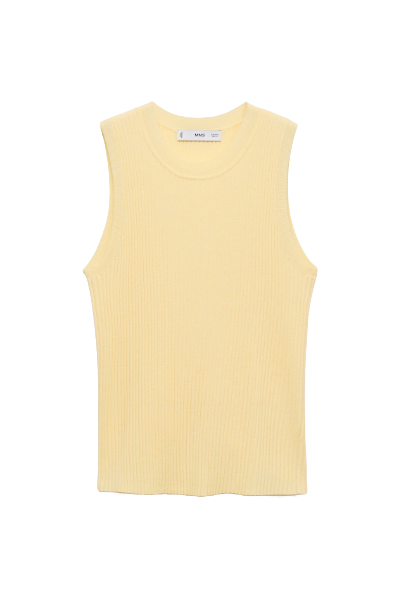 MANGO, Ribbed Knit Top 