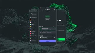 NymVPN mobile app mock ups