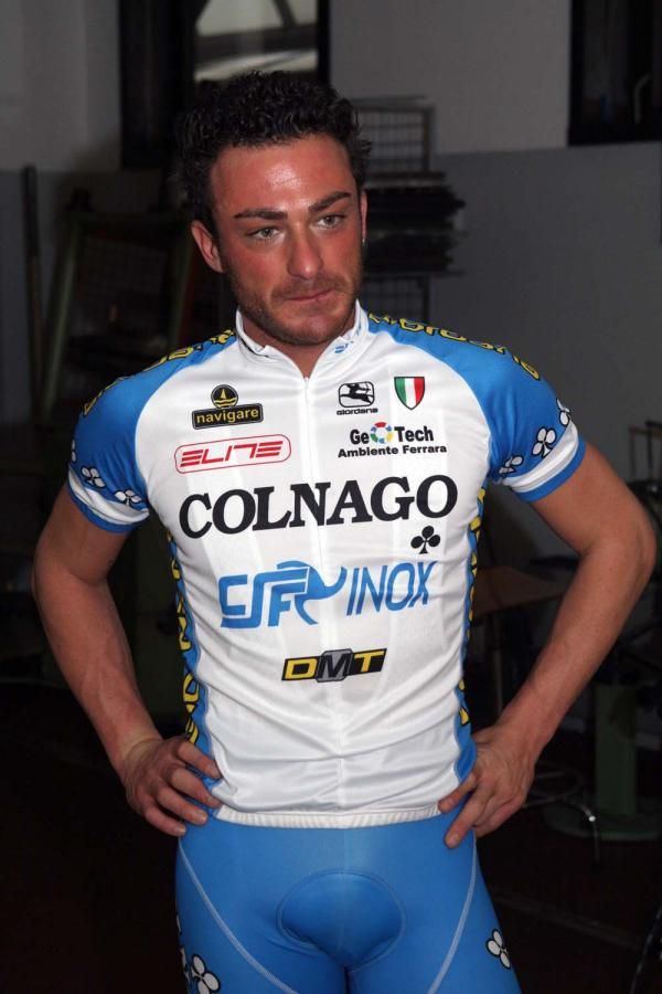 Mattia Gavazzi in the Colnago-CSF Inox jersey for 2010