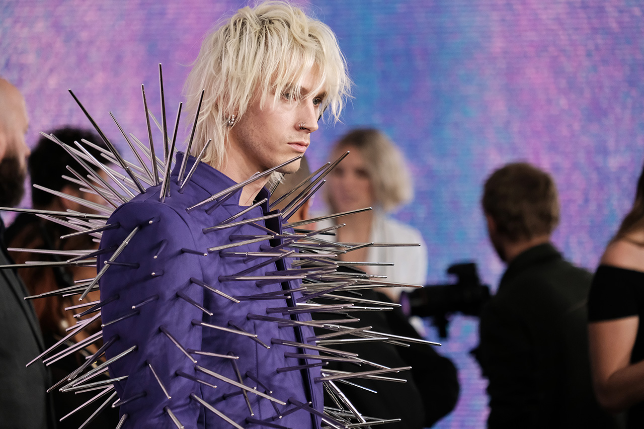 Machine Gun Kelly's 2022 AMA Awards Spiky Costume.