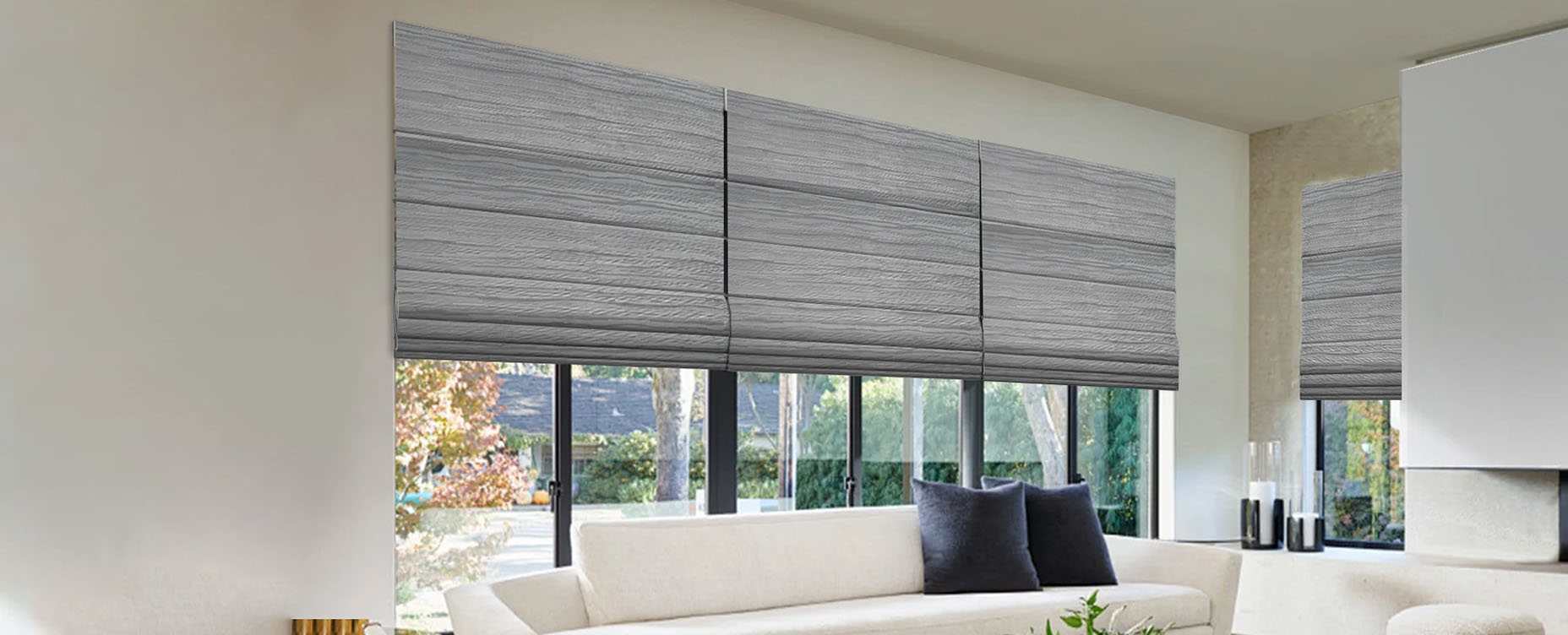 smartwings smart blinds in a living room