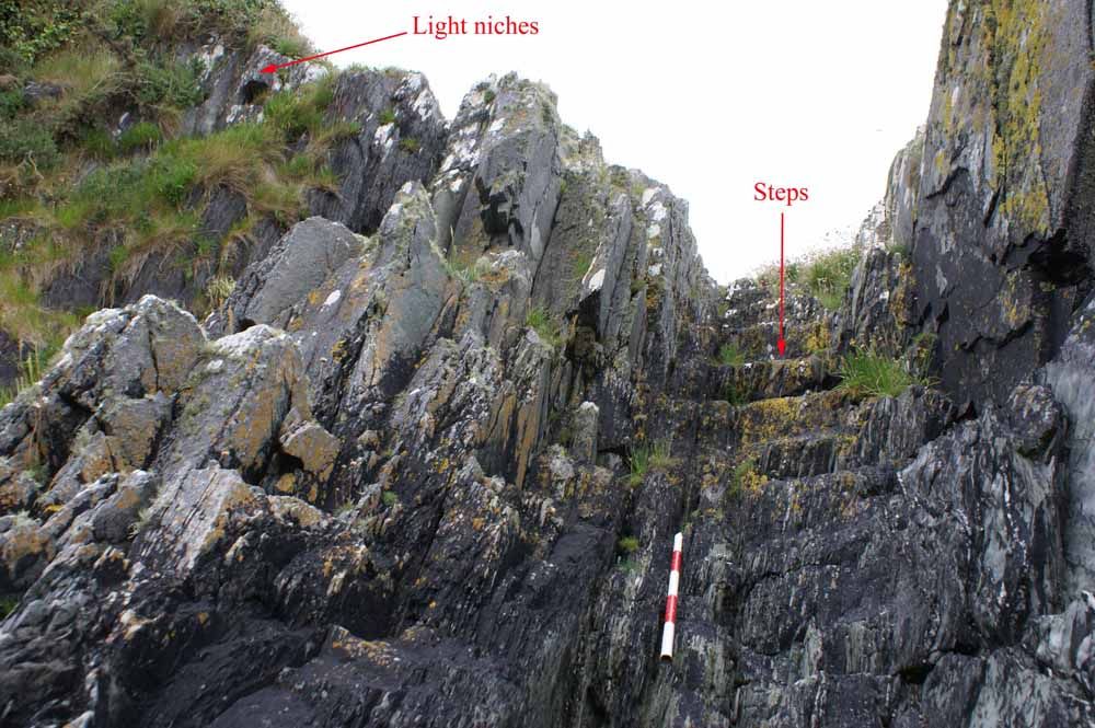 These steps at Dutchman&#039;s Cove in Castletownsend, County Cork, Ireland, were carved out of the rock to facilitate illicit trade, in the dead of night, by pirates and smugglers. 