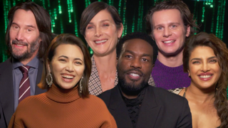 The cast of "The Matrix Resurrections" in an interview with CinemaBlend.