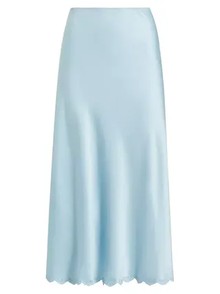 Elowen Silk Midi-Skirt