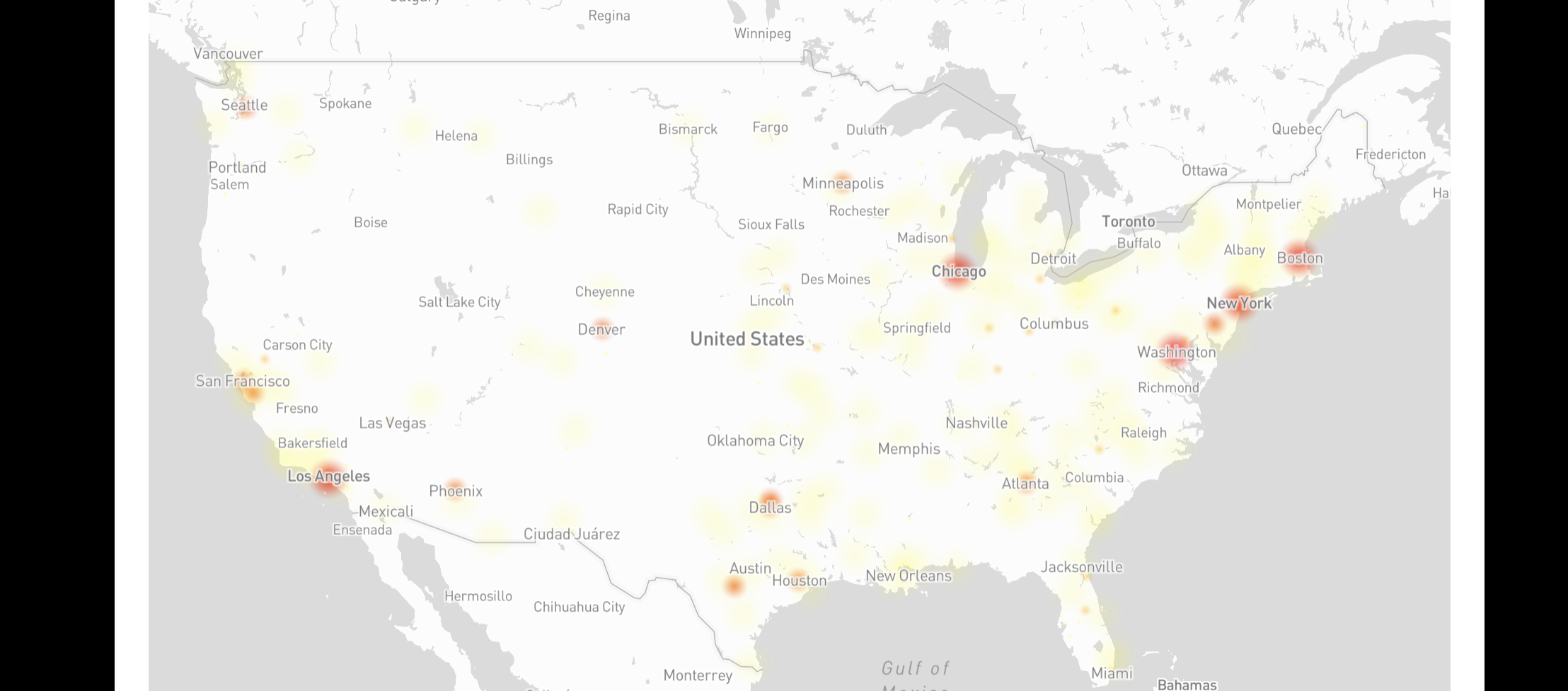 Downdetector map
