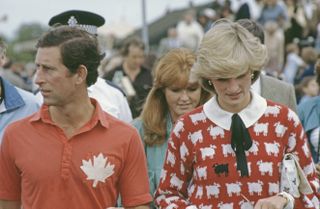 Prince Charles and Princess Diana at polo