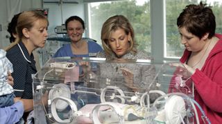 The Countess Of Wessex Opens The New Neonatal Intensive Care Unit At St. Peter'S Hospital In Chertsey, Surrey.