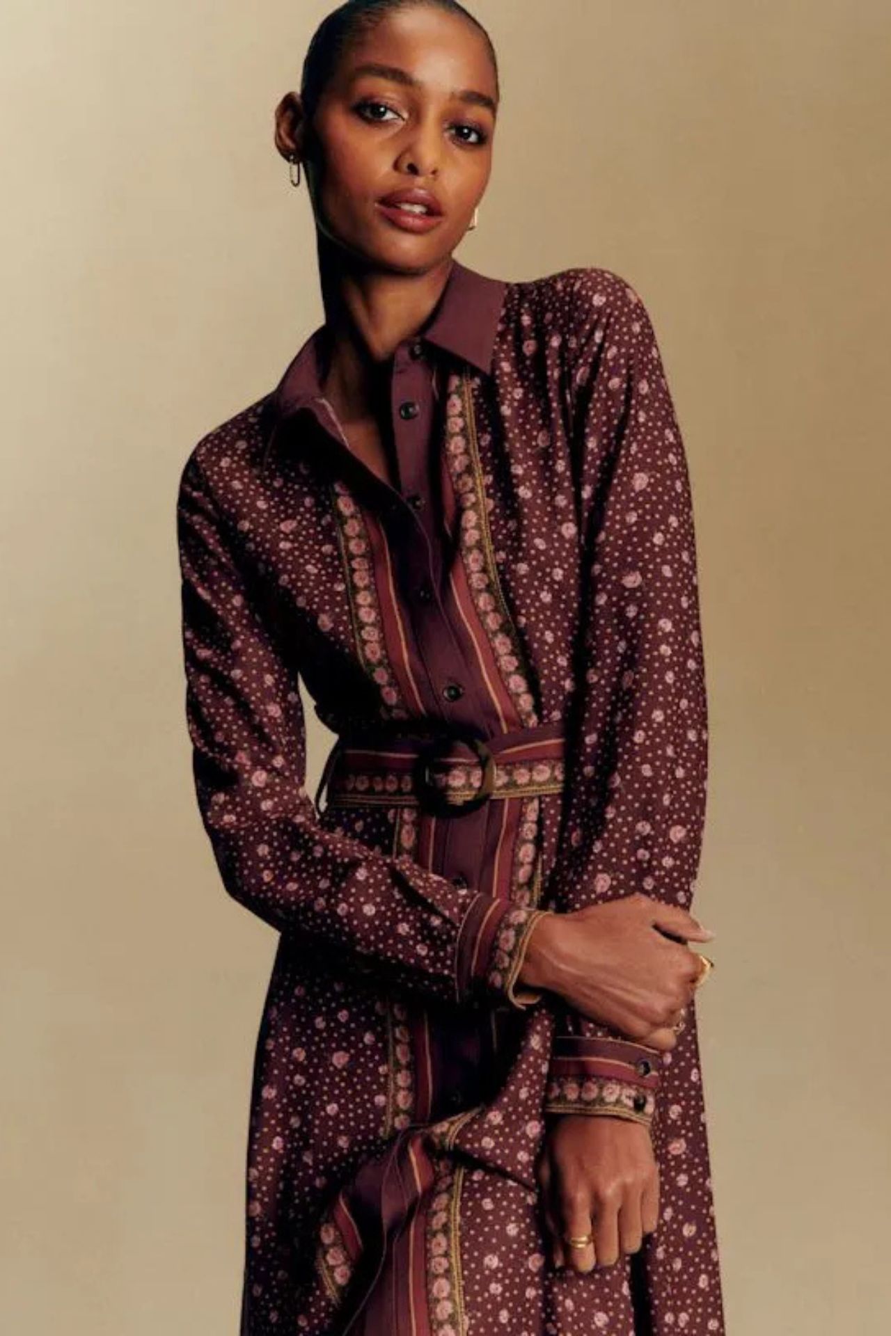 Tilia Dress - Prisca Print - Viscose - S&amp;eacute;zane