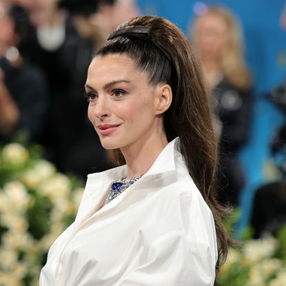 Anne Hathaway attends the 2025 Met Gala