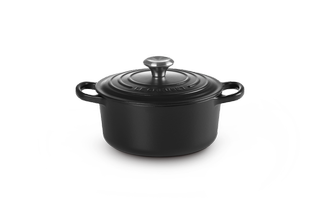 Cast Iron Round Casserole With Black Interior