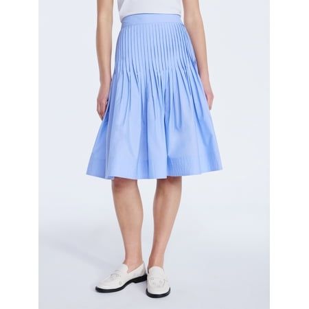 Pintuck Knee Length Skirt