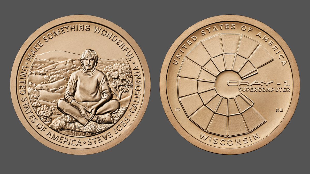 New $1 US coins to feature Steve Jobs and Cray-1 supercomputer — US Mint's 2026 American Innovation Program to memorialize computing history