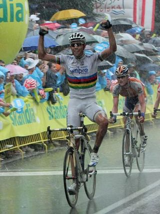 Alessandro Ballan wins his only race as World Champion, in the Tour de Pologne August 6