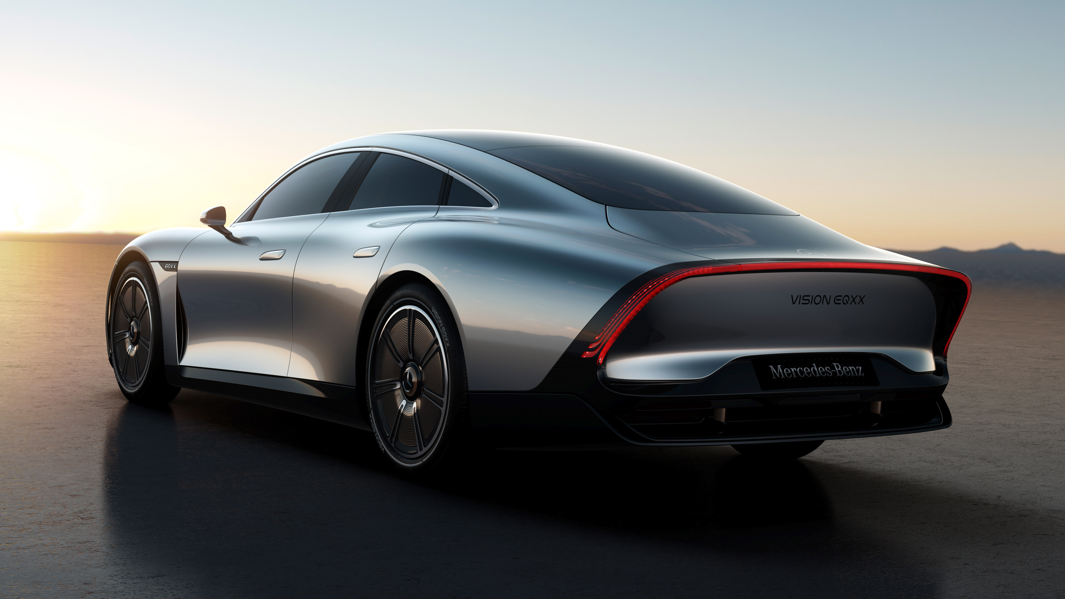 Rear view of Mercedes Vision EQXX