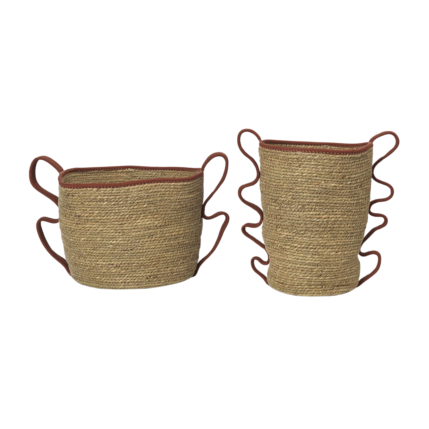 A set of two woven storage boxes by Ferm Living