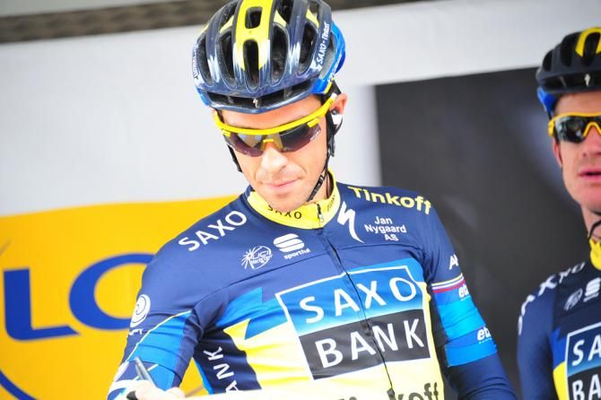 Alberto Contador (Team Saxo-Tinkoff) was racing again after a break