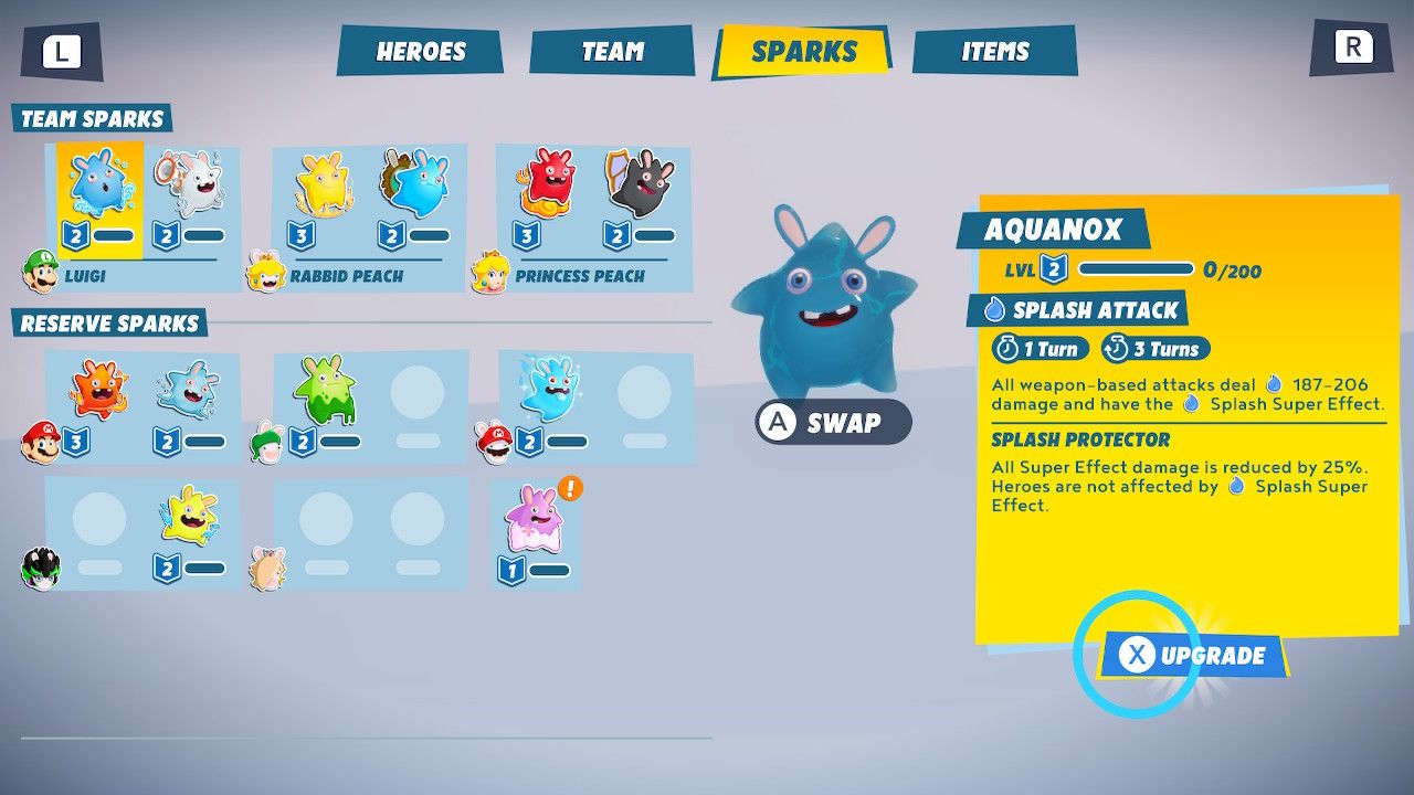 Sparks in Mario + Rabbids Sparks of Hope
