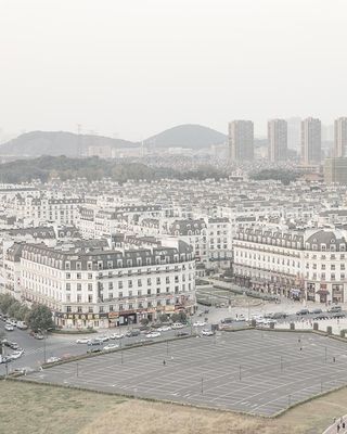 View of Tianducheng, a ‘fake’ Paris located in China