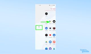 How to hide apps on Android - OnePlus eye icon
