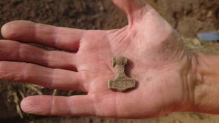 The Thor's Hammer amulet was found in the southwestern Swedish town of Ysby this summer. It is thought to be made of lead and is dated to around the 10th or 11th centuries A.D.