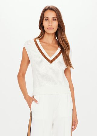 Bleecker Quinn Knit Vest in White | the Upside