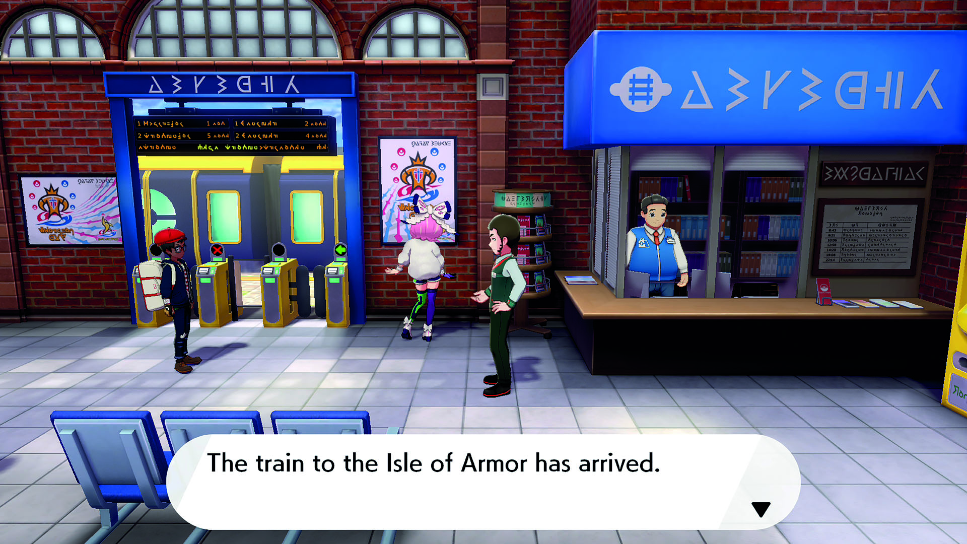 The train to the Isle of Armor has arrived - from Pokemon Sword and Shield's entry in The Story of Pokemon bookazine