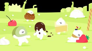 What Cake R U Pro illustration featuring cakes having a food fight