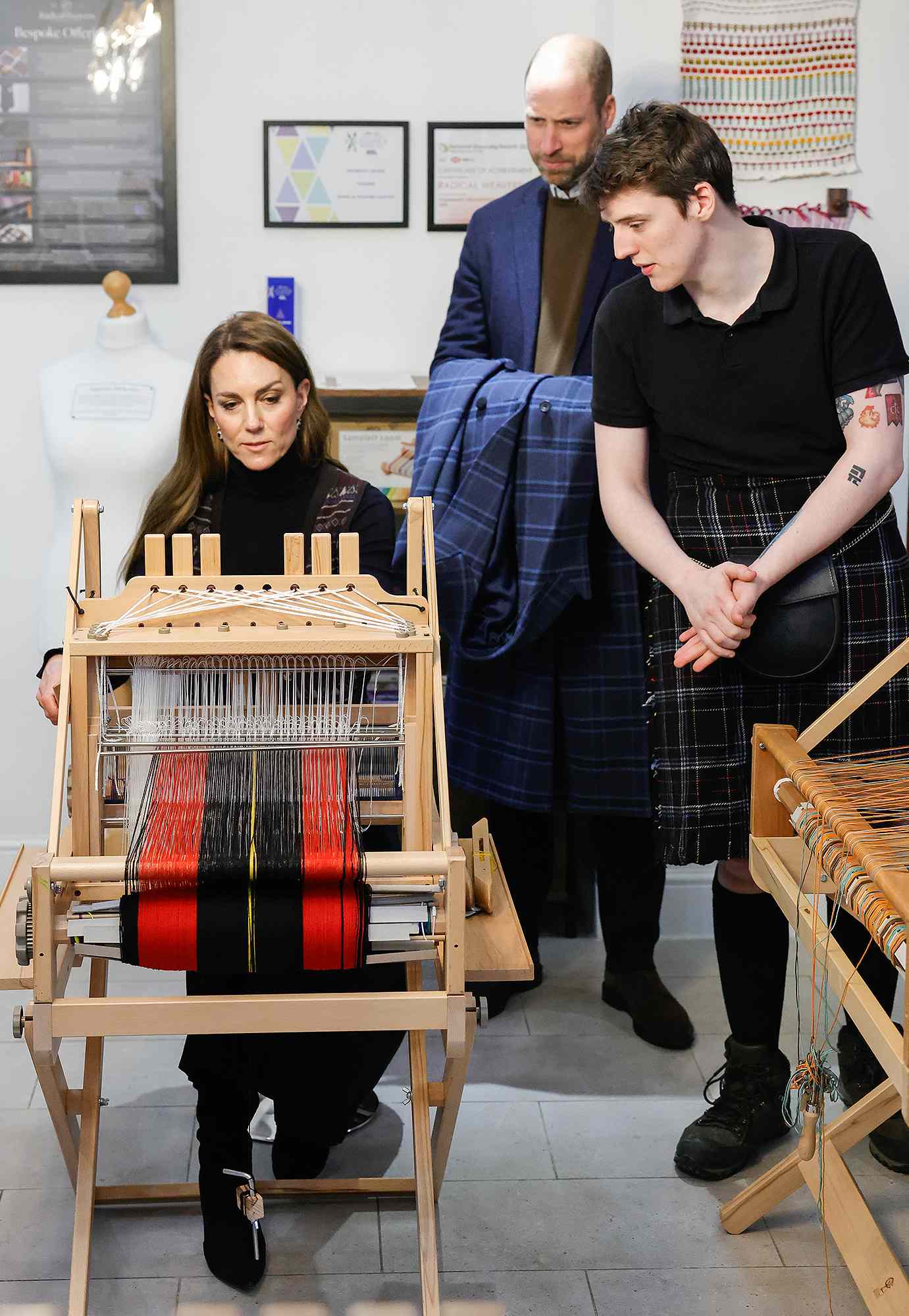 The Prince and Princess of Wales visit Radical Weavers