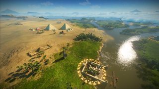 Total War: Pharaoh campaign map pyramids