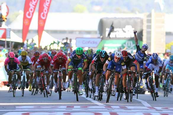 Gianni Meersman (Etixx-QuickStep) wins stage 2 of the Vuelta a Espana.