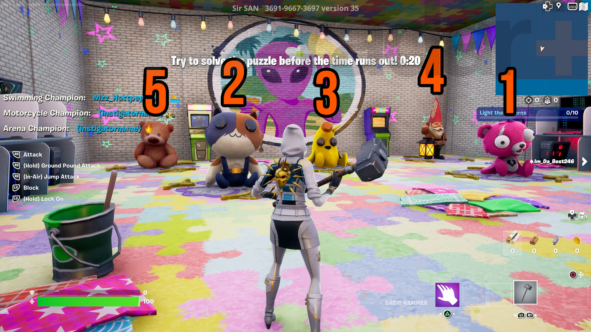 Solution for the Purple Lantern Puzzle in Fortnite