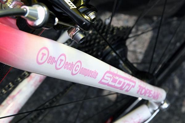 Oversized carbon seat stays.