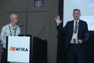 Managing Director for Invidis Consulting Florian Rotberg and David Haynes, Publisher/Editor for Sixteen:Nine talk digital signage at InfoComm 2022.