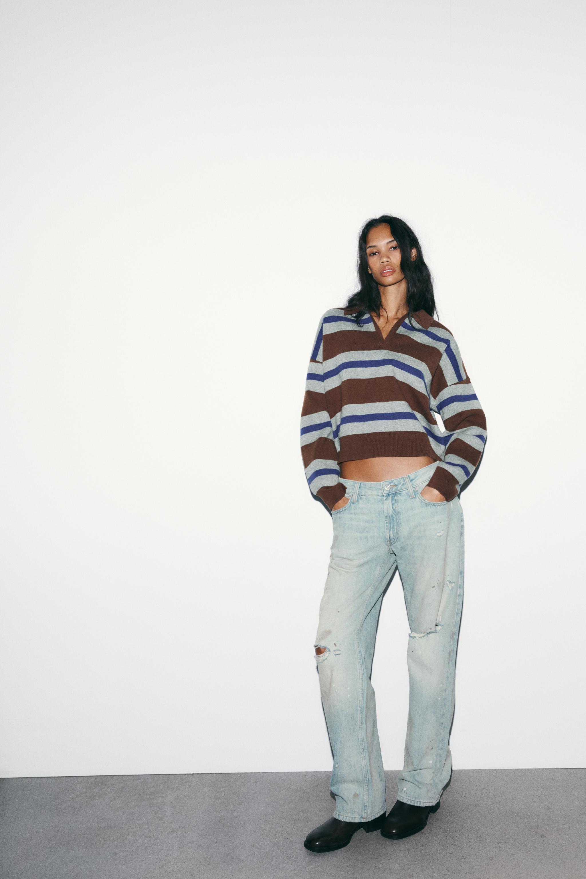 Striped Polo Sweater