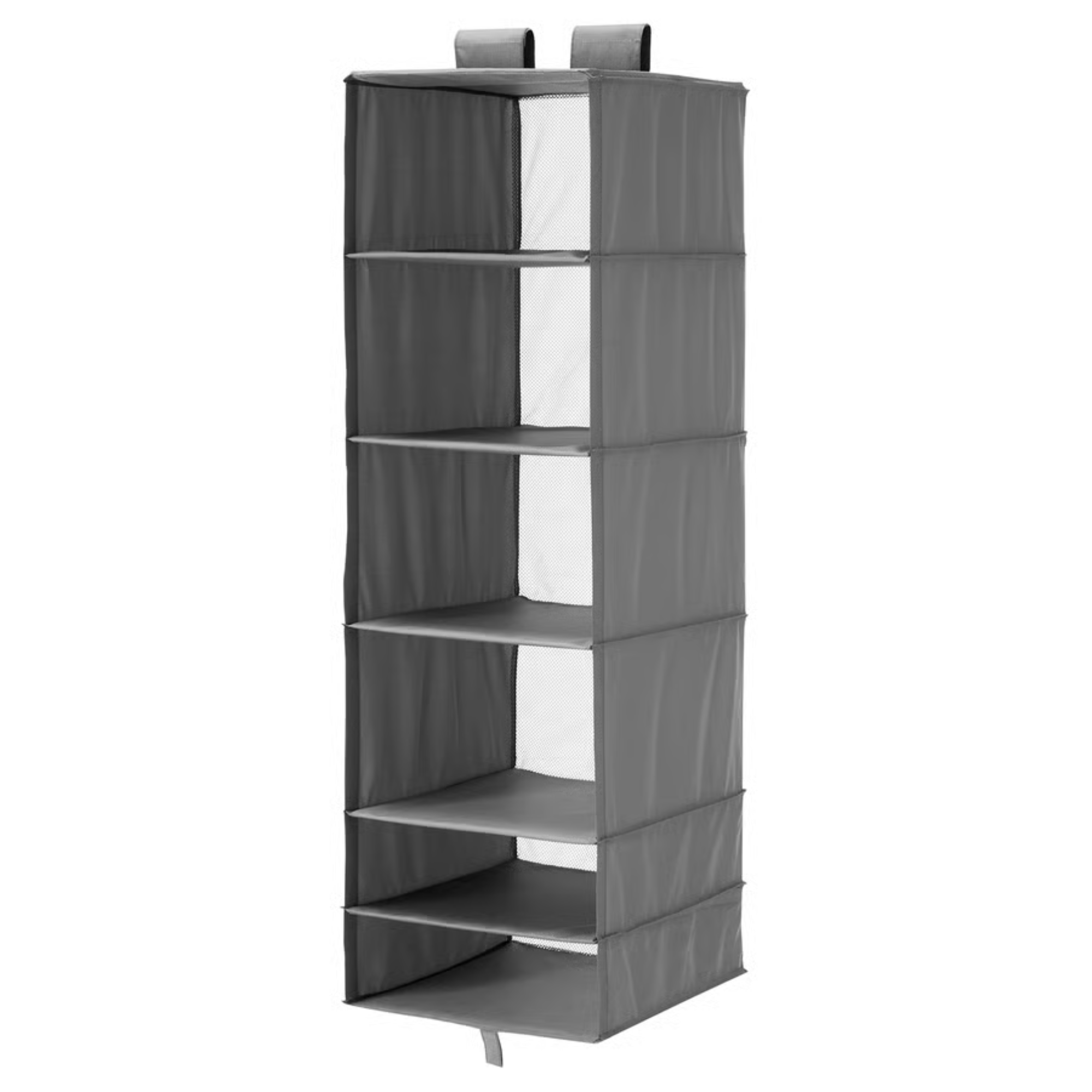 a hanging closet storage organizer