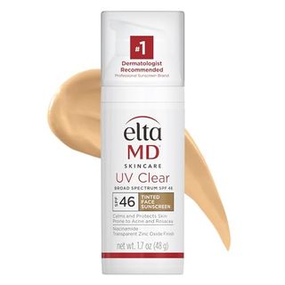 Eltamd Uv Clear Tinted Face Sunscreen Spf 46, Oil- Free Tinted Sunscreen With Zinc Oxide, Dermatologist Recommended Sunscreen, 1.7 Oz Pump