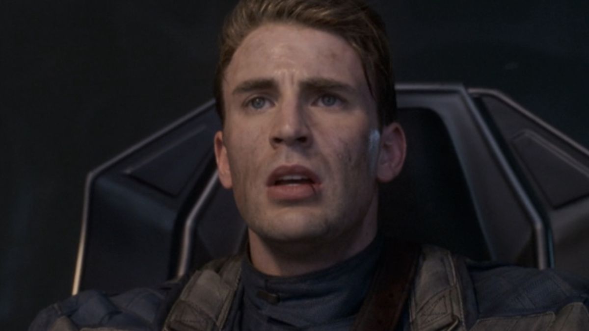 Captain America flying plane at the end of The First Avenger