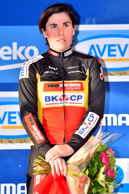 Sanne Cant on the podium