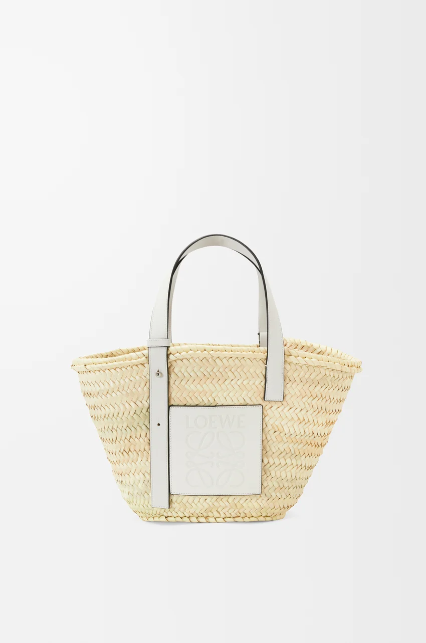 Loewe, Basket Bag in Palm Leaf and Calfskin