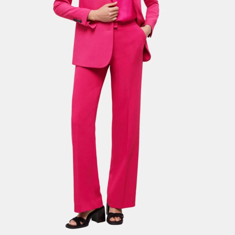 Image of pink wide leg trousers