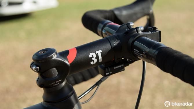 A closer look at the 'team-issue' 3T components - beyond graphics these are the same parts you an buy from a store