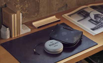 Bang & Olufsen A1 Bluetooth speaker with the bespoke Berluti Sound Pouch